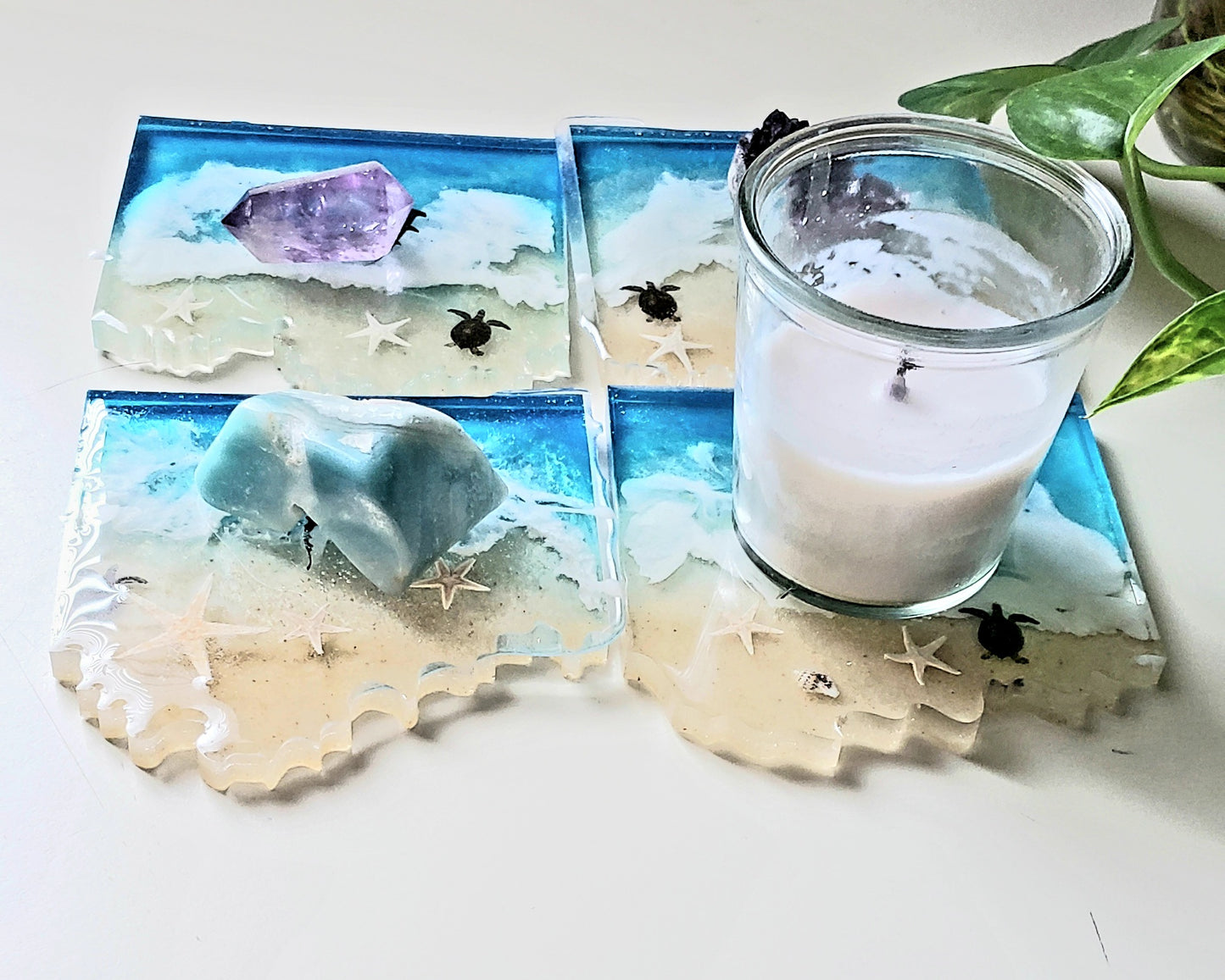 Sea scape coasters /Beach Coasters/Ocean coasters