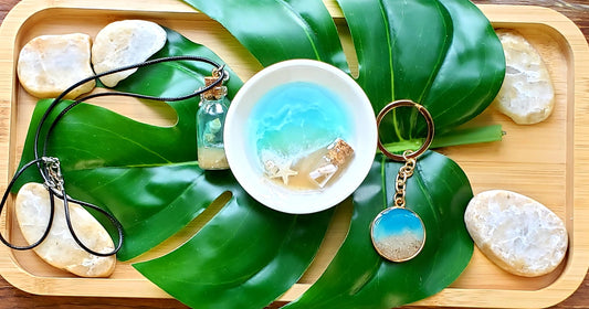 Gift Sets/ ocean trinket tray/message in a bottle w/keychain