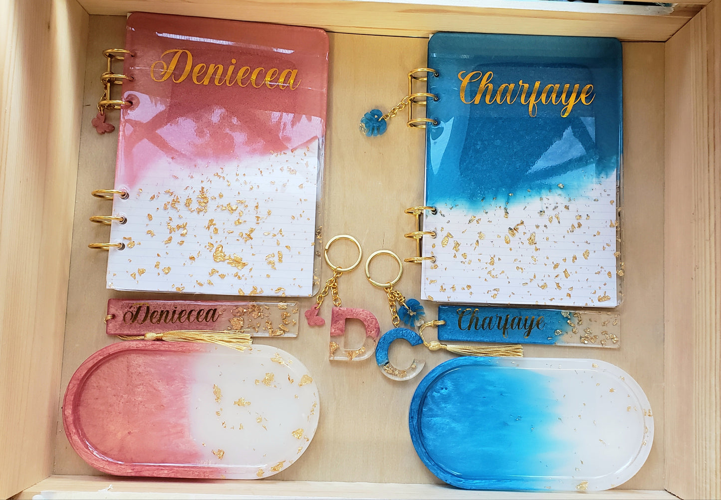 Personalized resin Gift Set / bridesmaids gift sets/ Gift sets