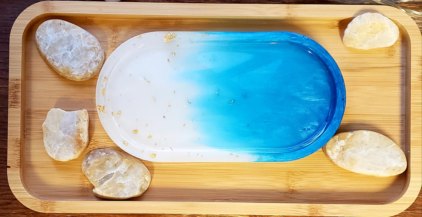 Jewelry trinket tray/ oval tray/ vanity tray/ change tray/flower trays/ Catchall tray