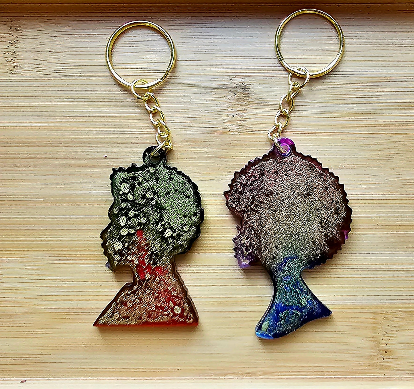 Afro queen keychain/ Africa keychain/Afro king keychain