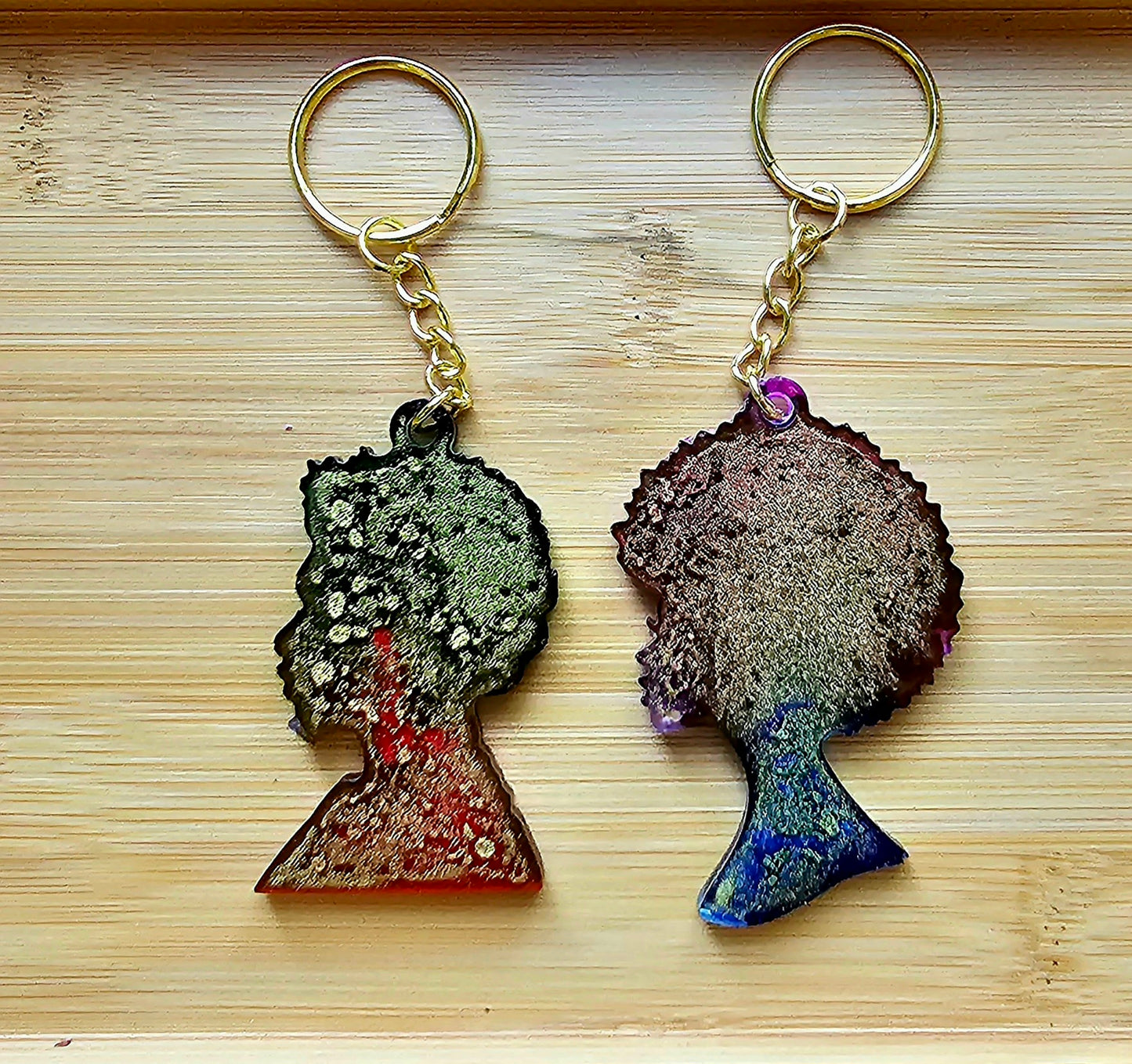 Afro queen keychain/ Africa keychain/Afro king keychain
