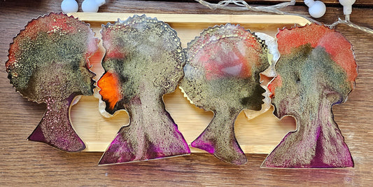 Afrocentric coasters/afro queen afro king