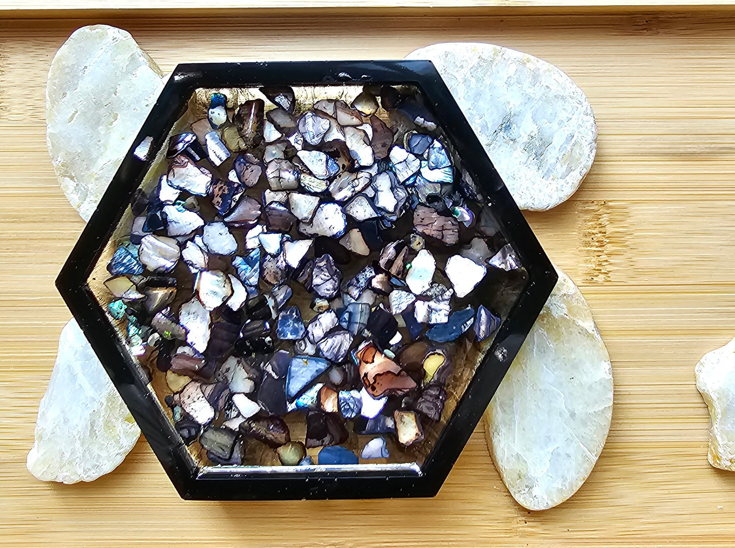 Abalone agate tray/Resin tray