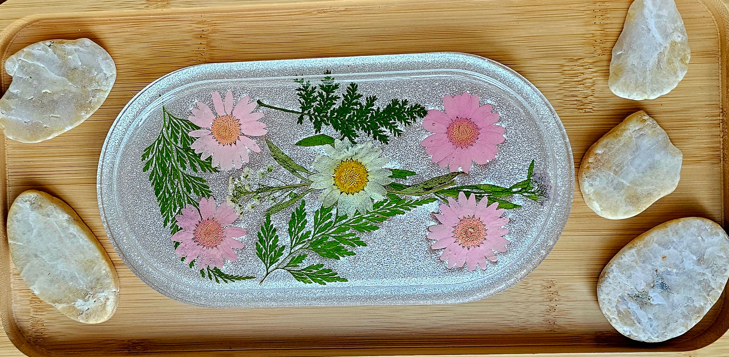 Jewelry trinket tray/ oval tray/ vanity tray/ change tray/flower trays/ Catchall tray
