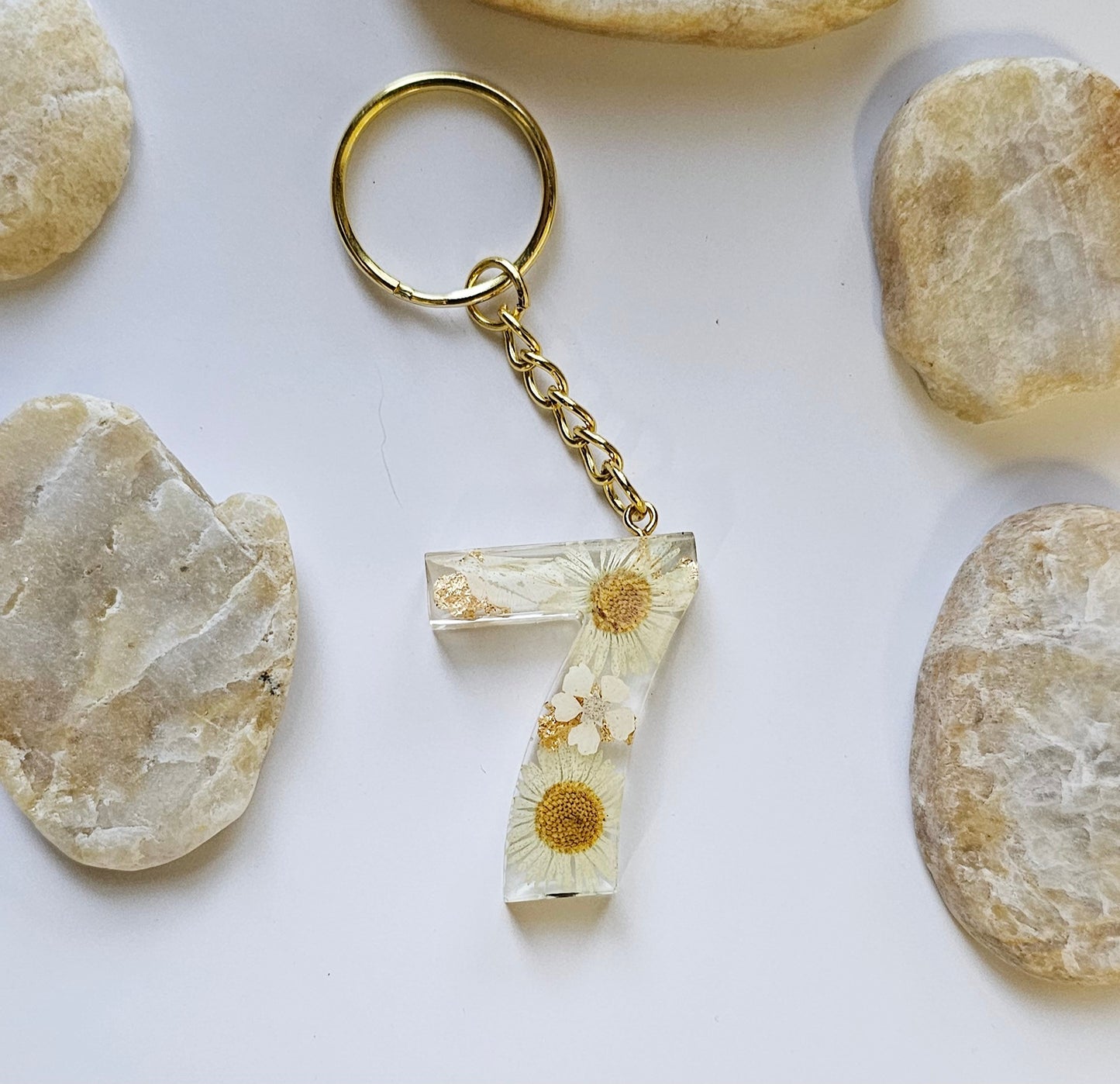 Floral Letter Keychains