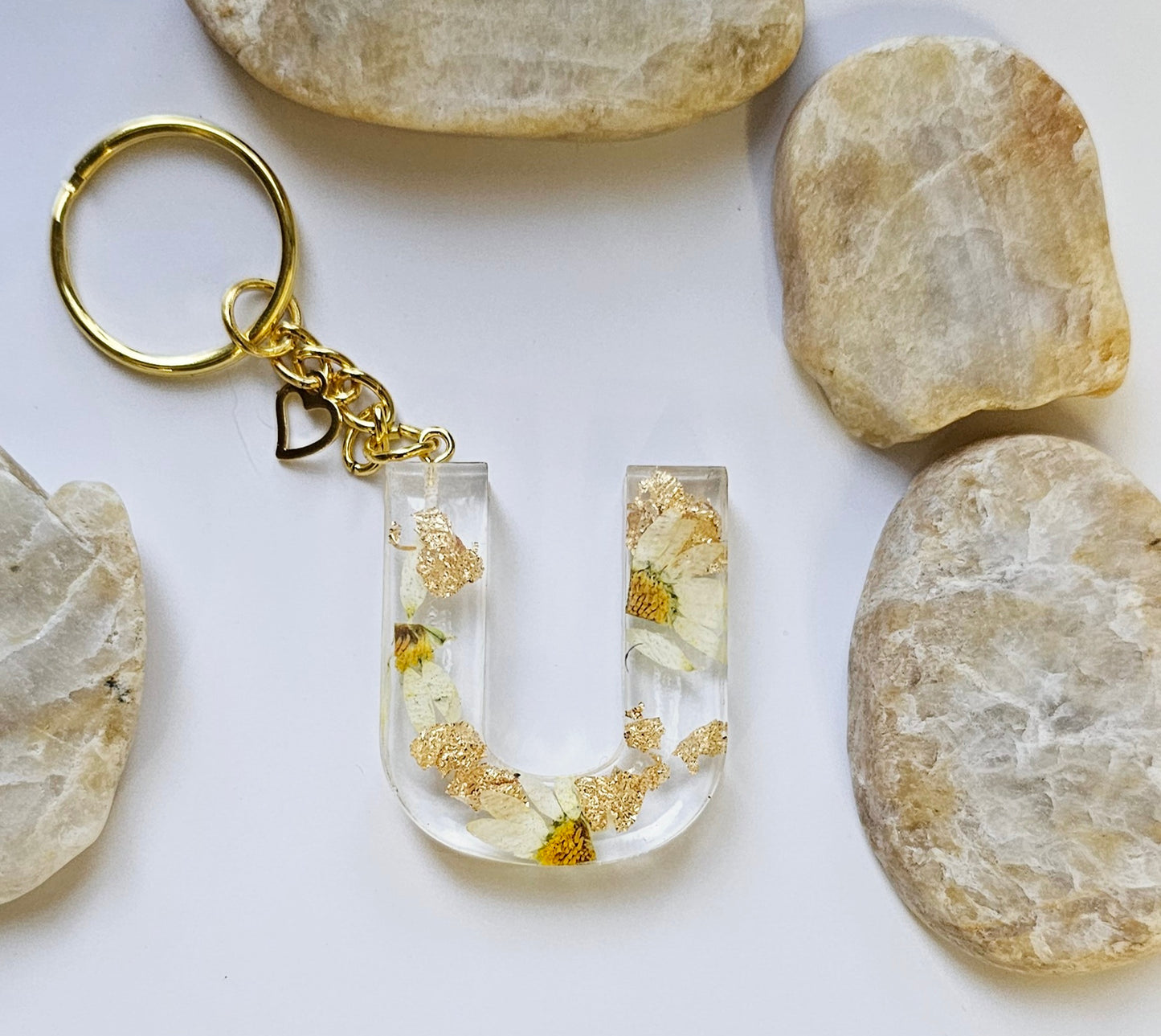 Floral Letter Keychains