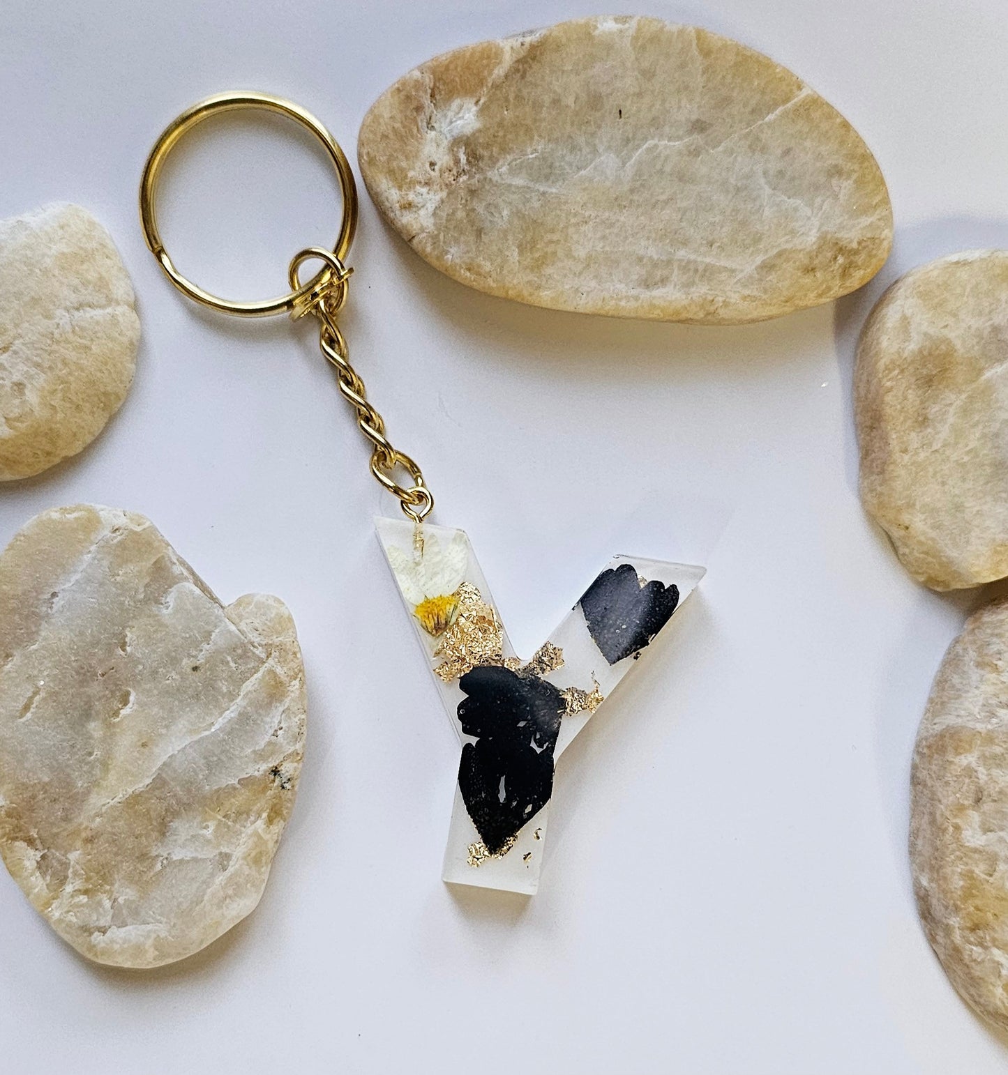 Floral Letter Keychains