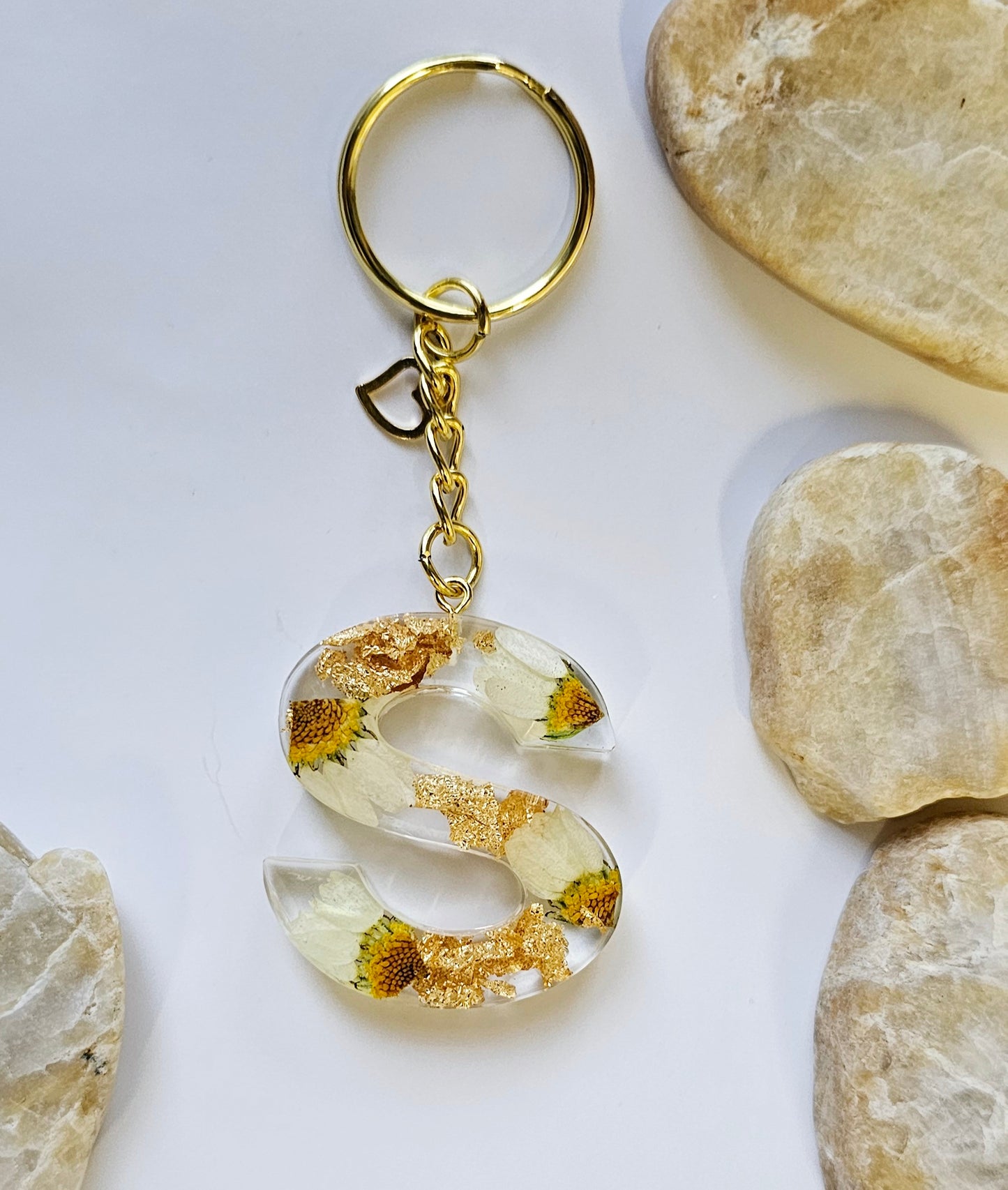 Floral Letter Keychains