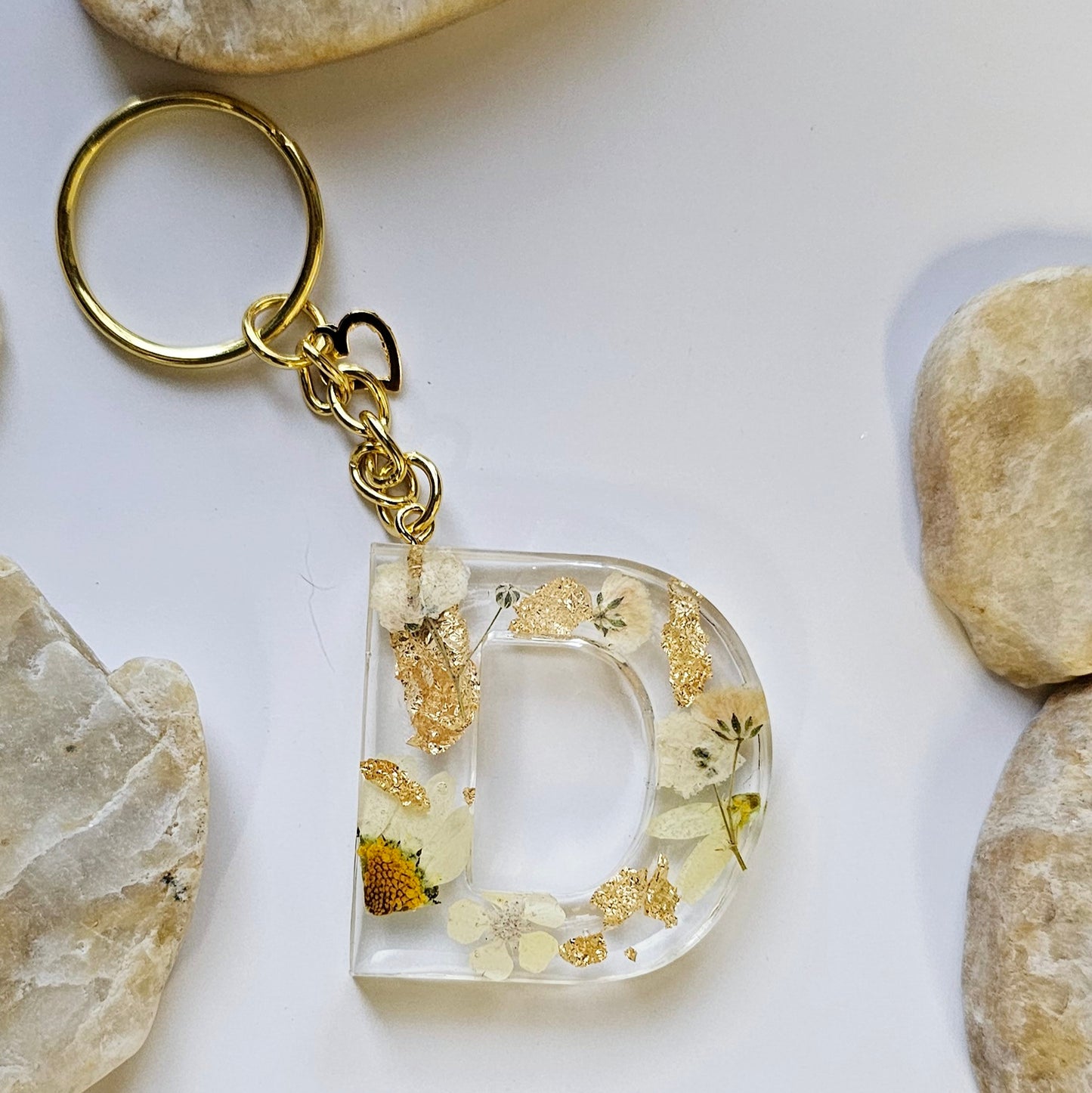 Floral Letter Keychains