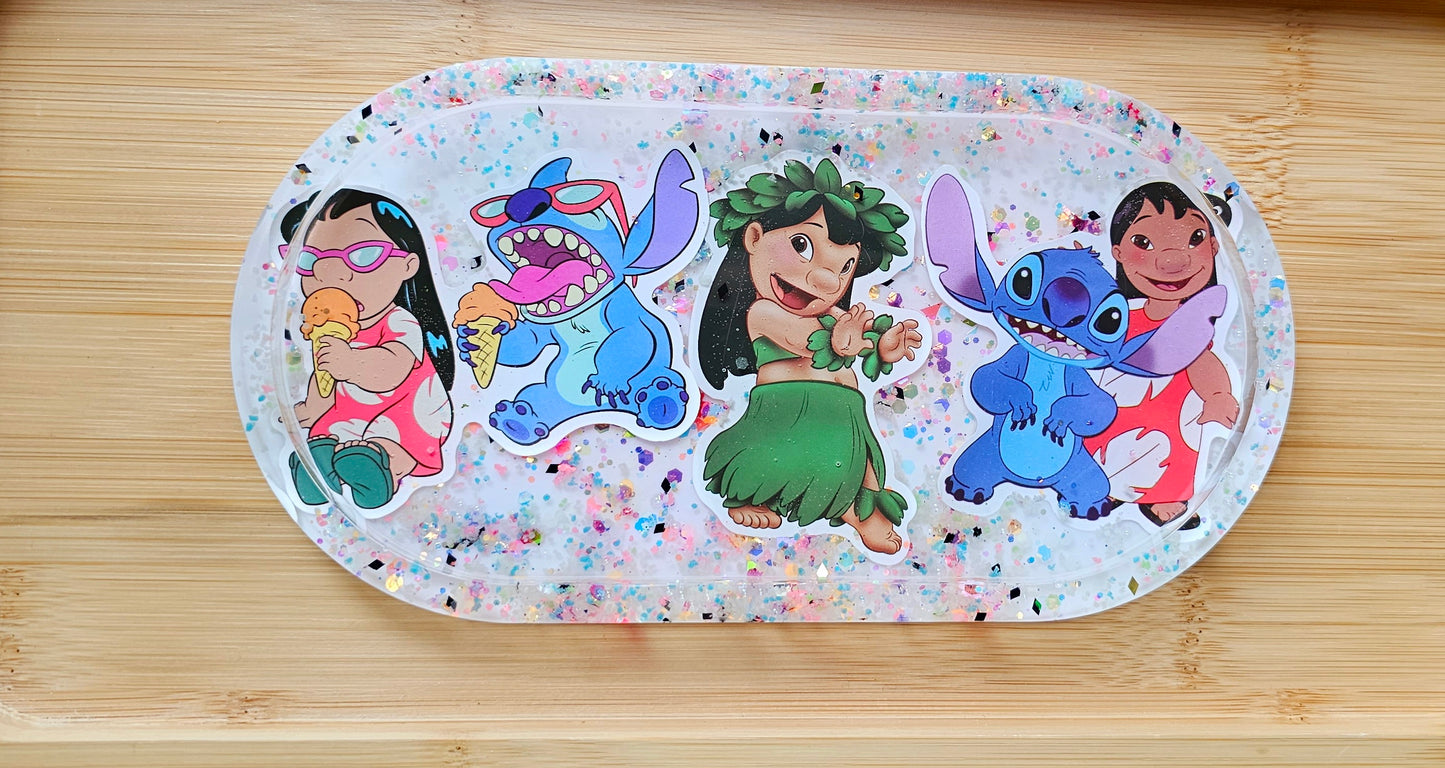 Jewelry trinket tray/ oval tray/ vanity tray/ change tray/flower trays/ Catchall tray