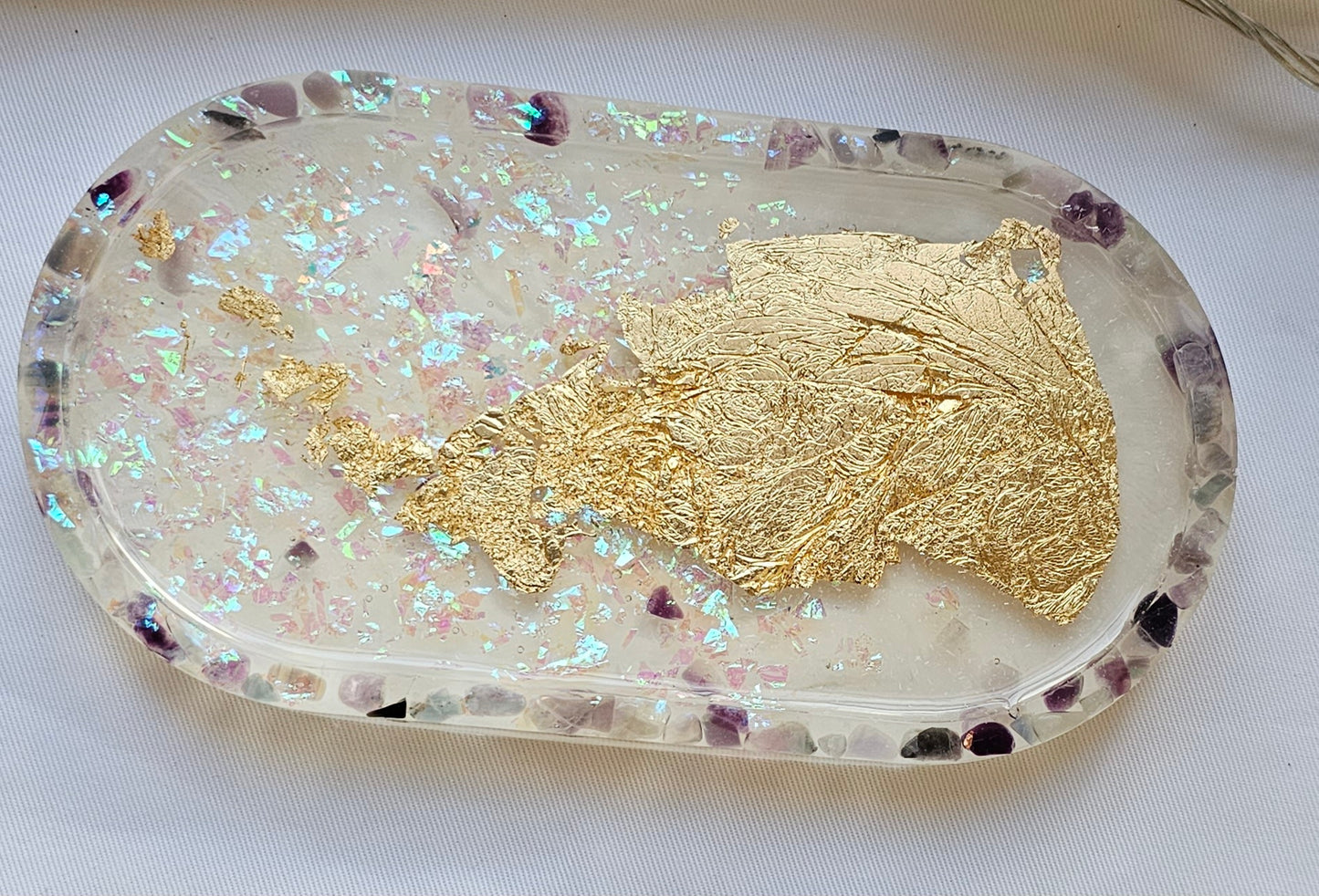 Jewelry trinket tray/ oval tray/ vanity tray/ change tray/flower trays/ Catchall tray