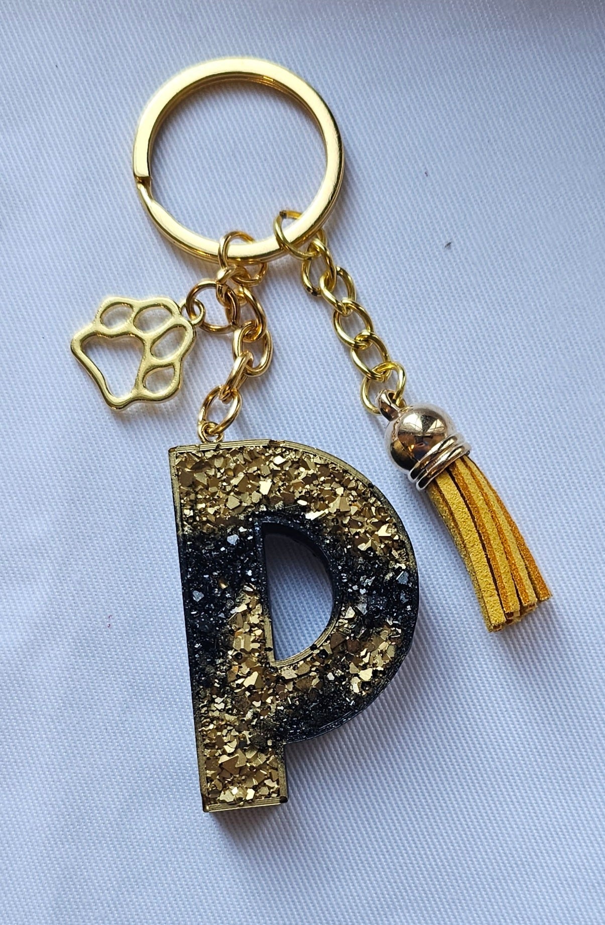 Druzy keychain Letter/ crystal letter keychain/ resin Keychain
