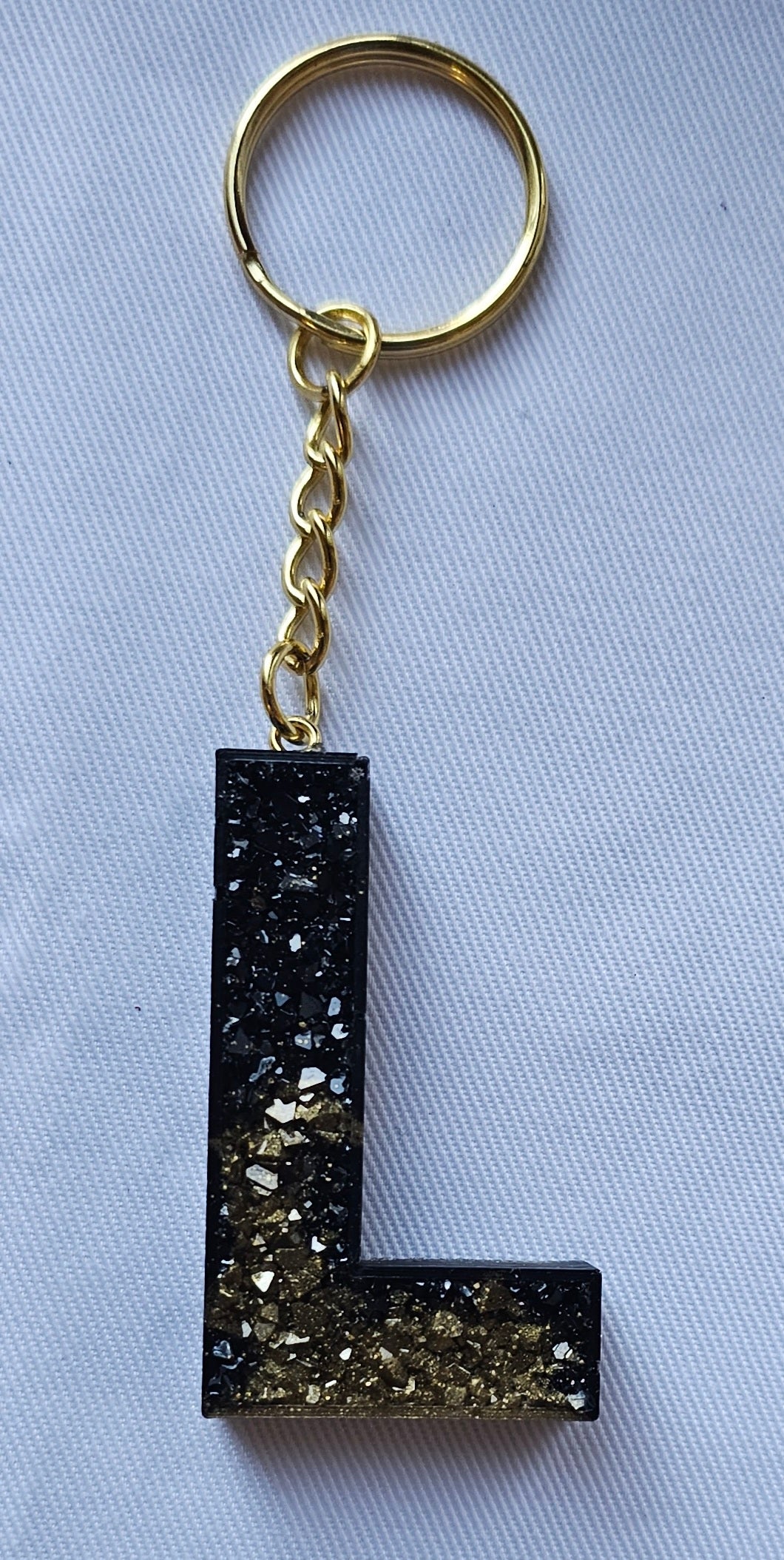 Druzy keychain Letter/ crystal letter keychain/ resin Keychain