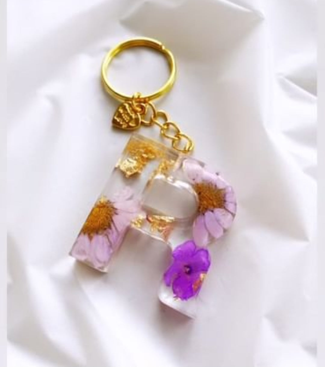 Floral Letter Keychains