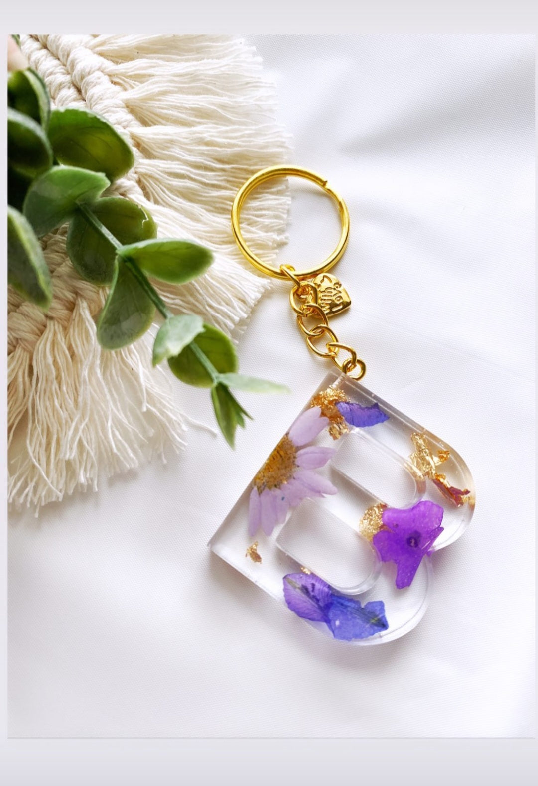 Floral Letter Keychains