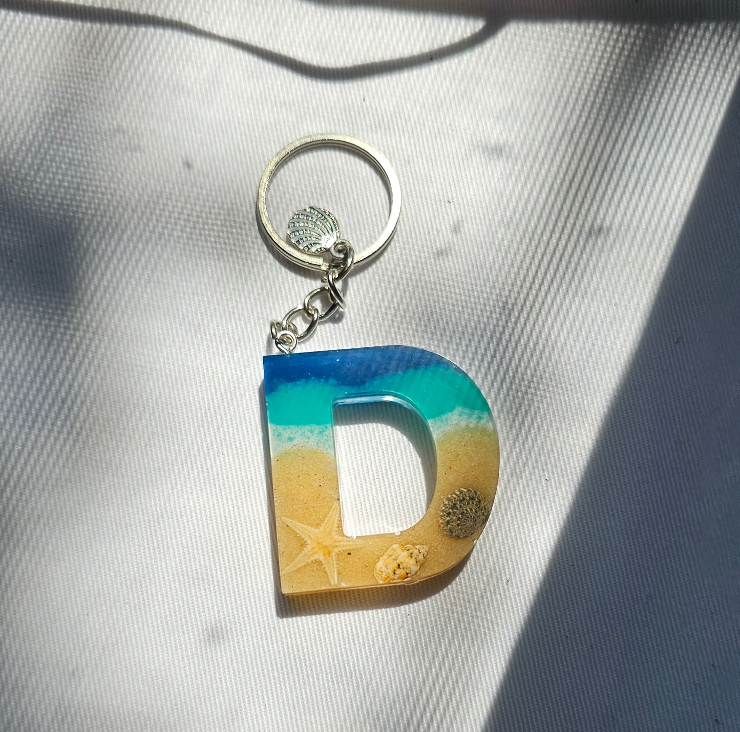 Beach  Letter Keychain