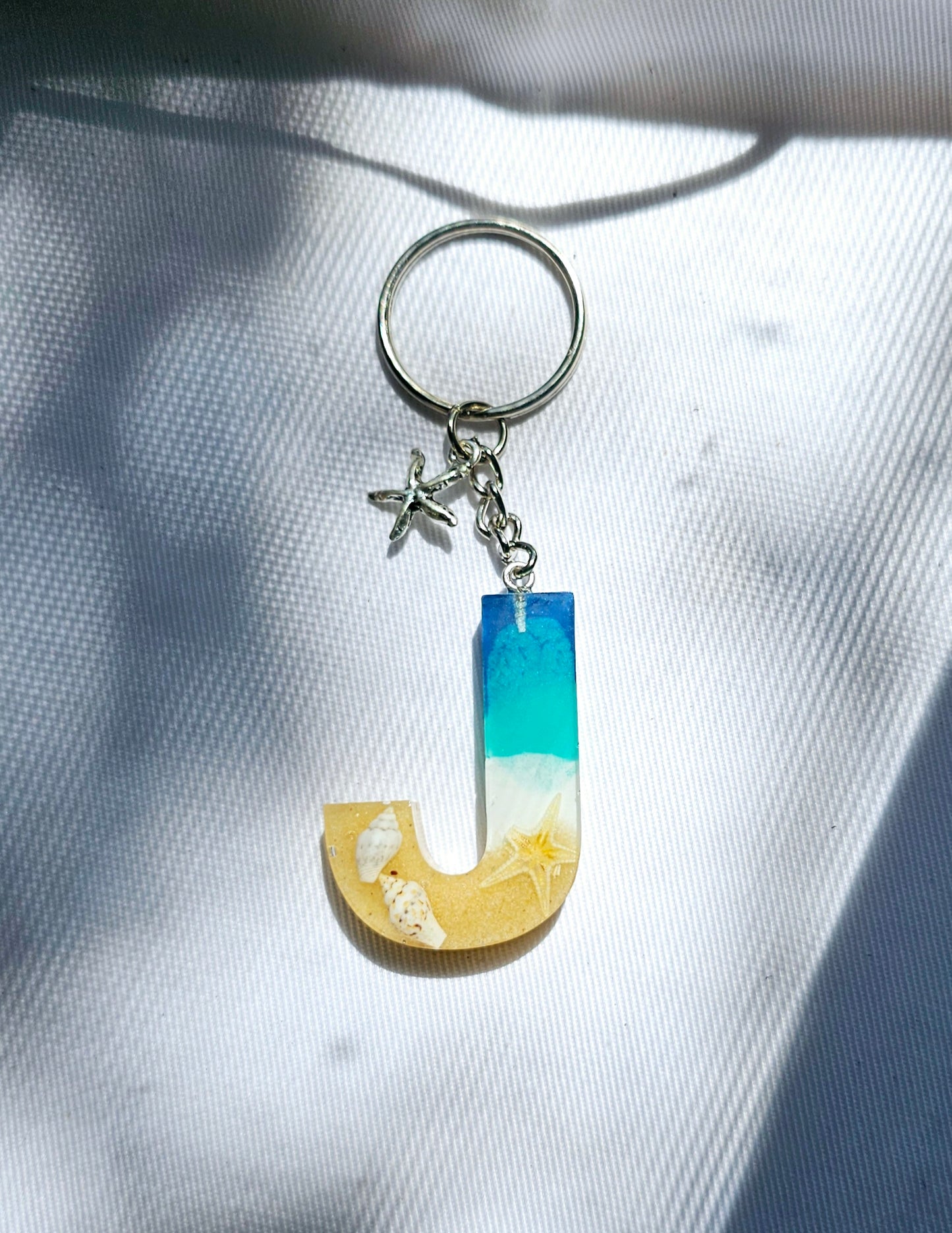 Beach  Letter Keychain