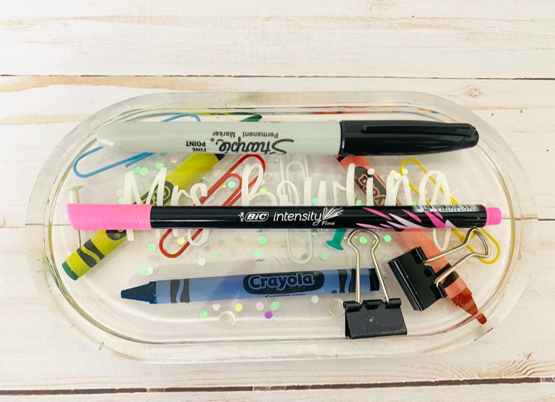 Teacher Appreciation Gift, Teacher Catch All Tray, Personalized Teacher Present