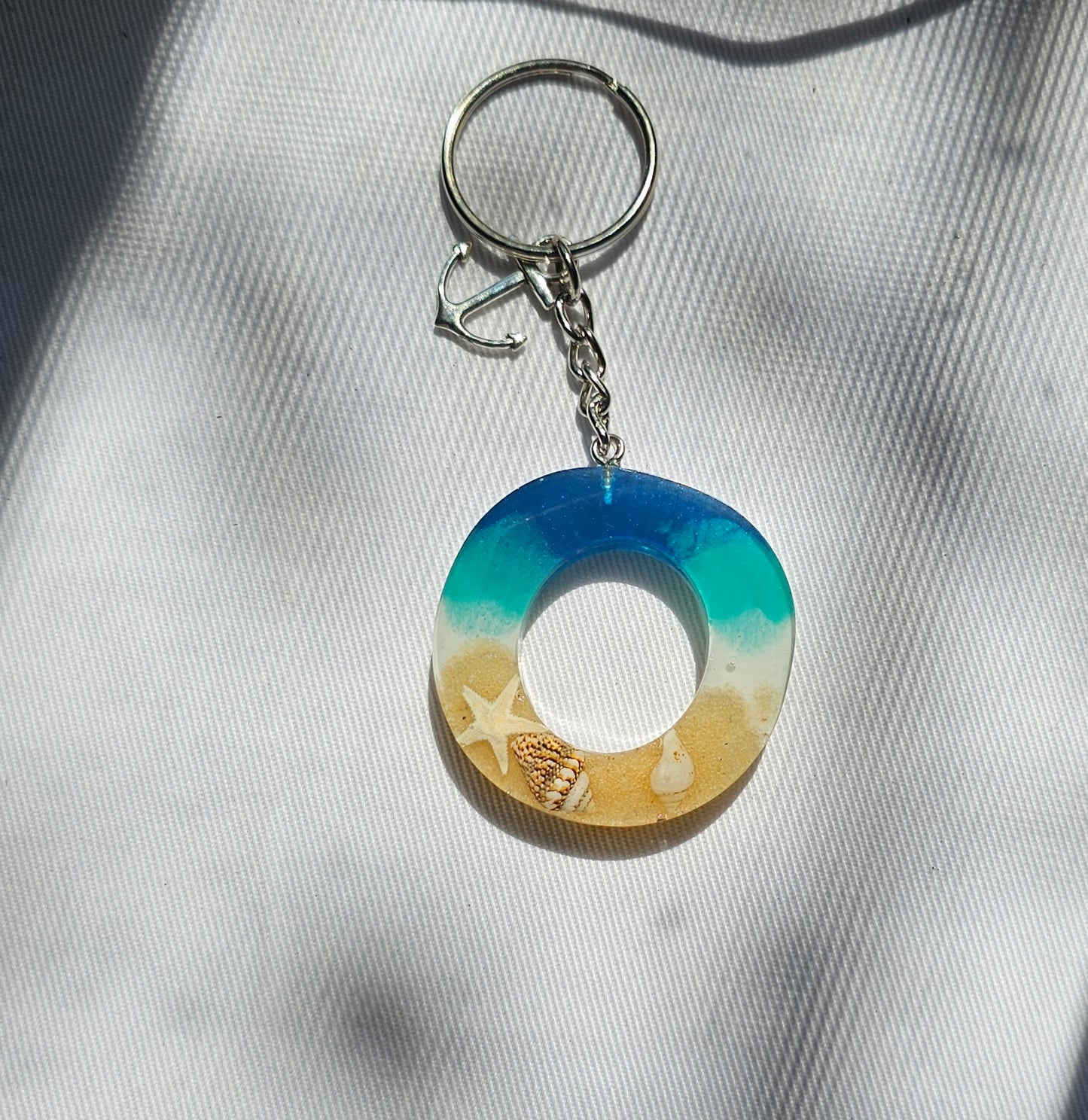 Beach  Letter Keychain