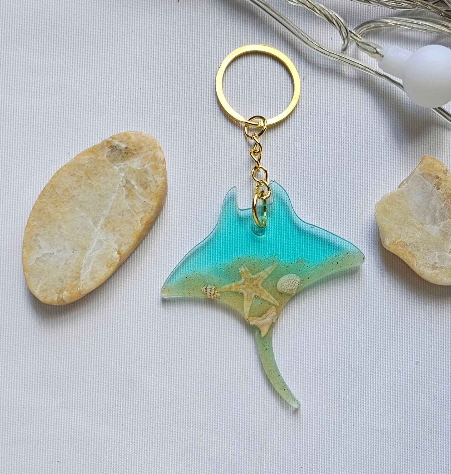 Resin Shark keychain/ with ocean theme beach gift