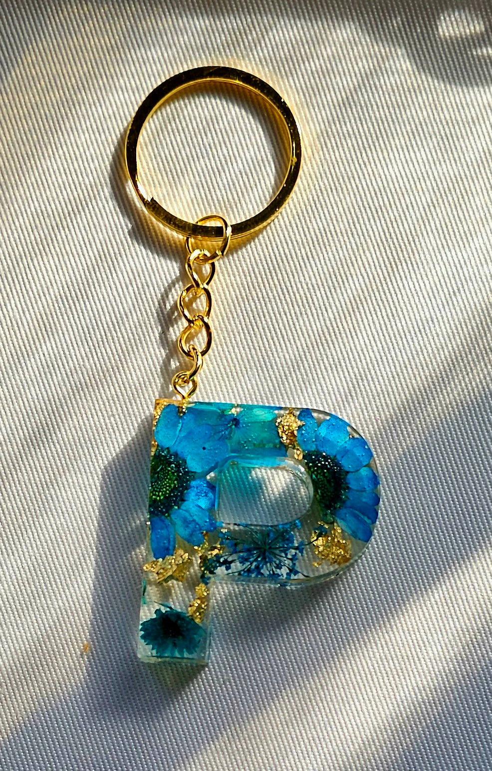 Floral Letter Keychains