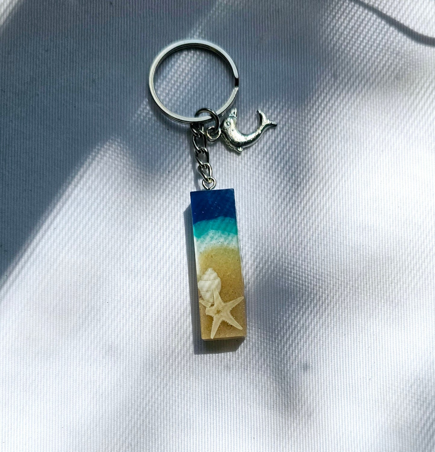 Beach  Letter Keychain