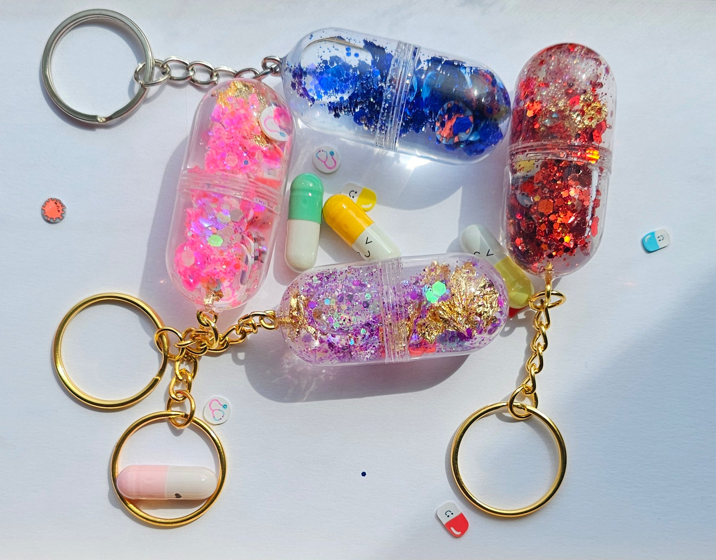 Chill pill medical keychain