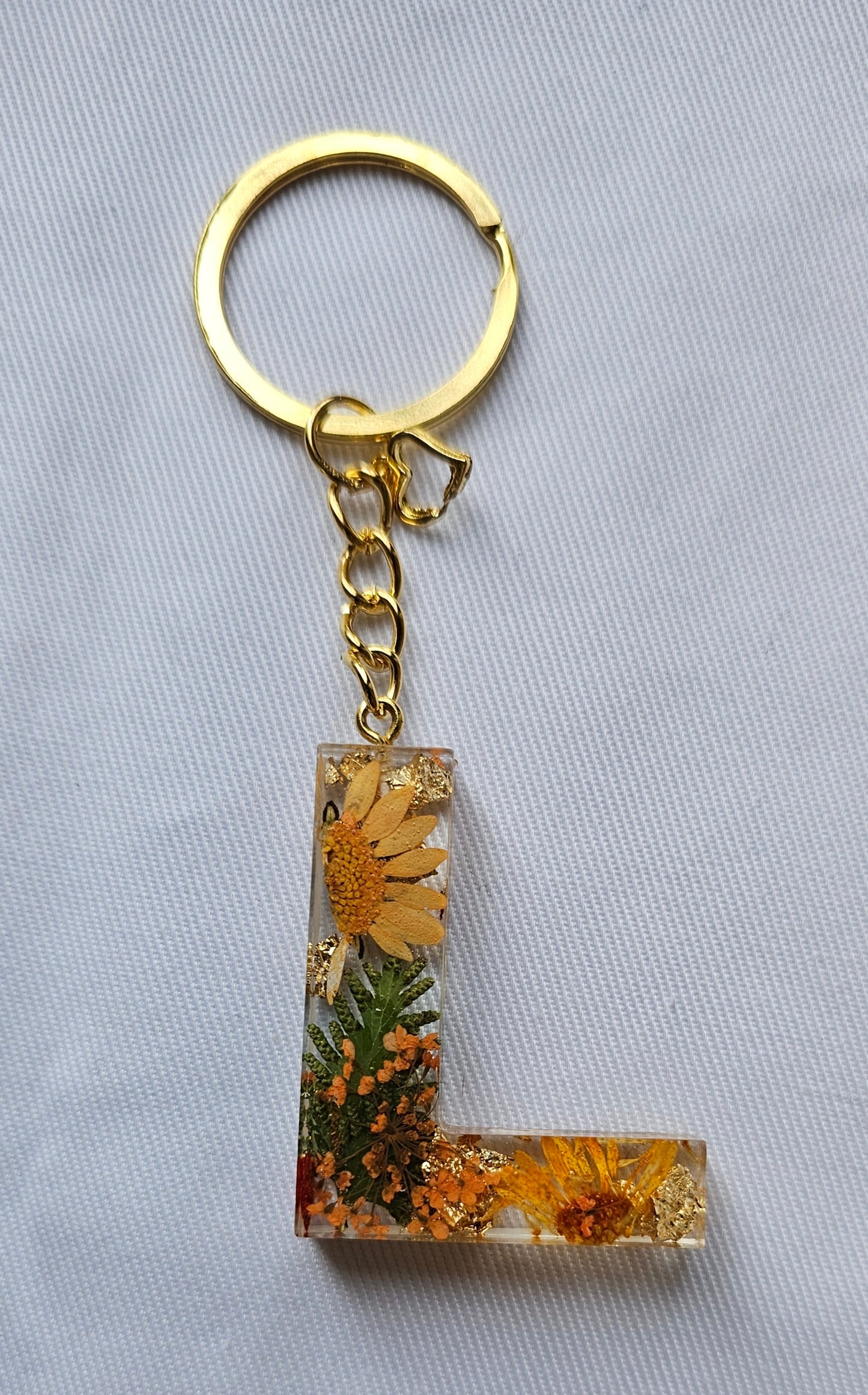 Floral Letter Keychains