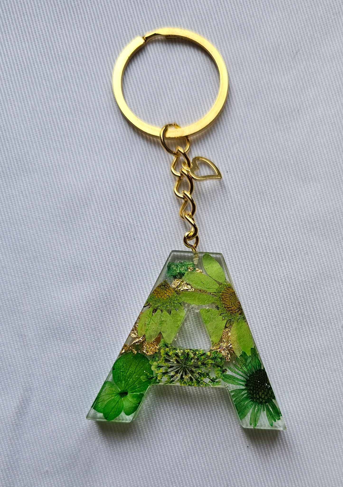 Floral Letter Keychains