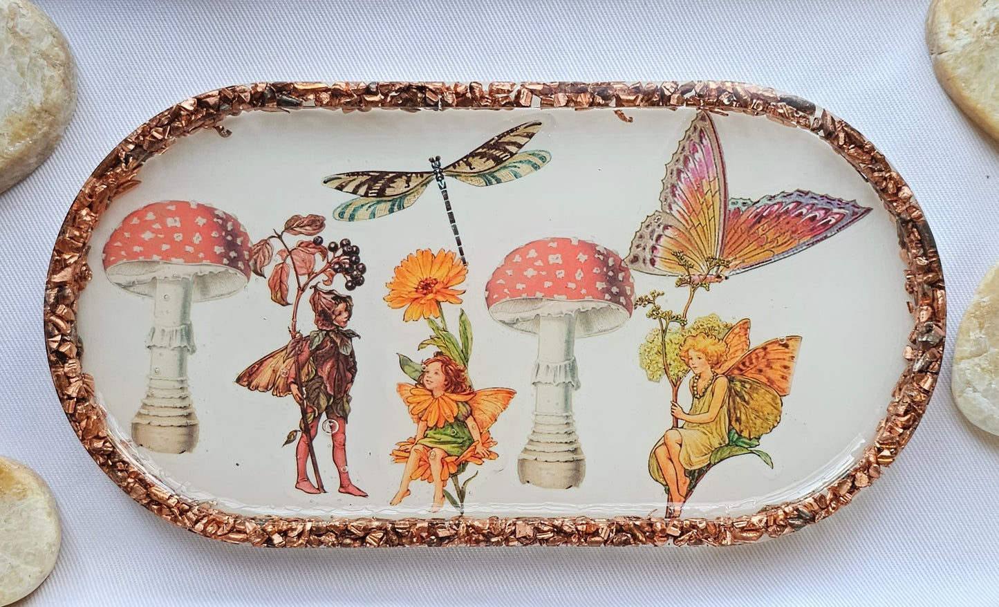 Jewelry trinket tray/ oval tray/ vanity tray/ change tray/flower trays/ Catchall tray