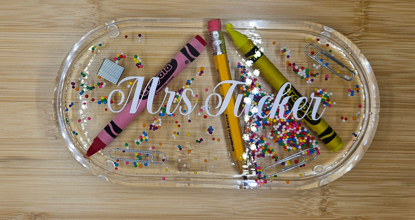 Teacher Appreciation Gift, Teacher Catch All Tray, Personalized Teacher Present