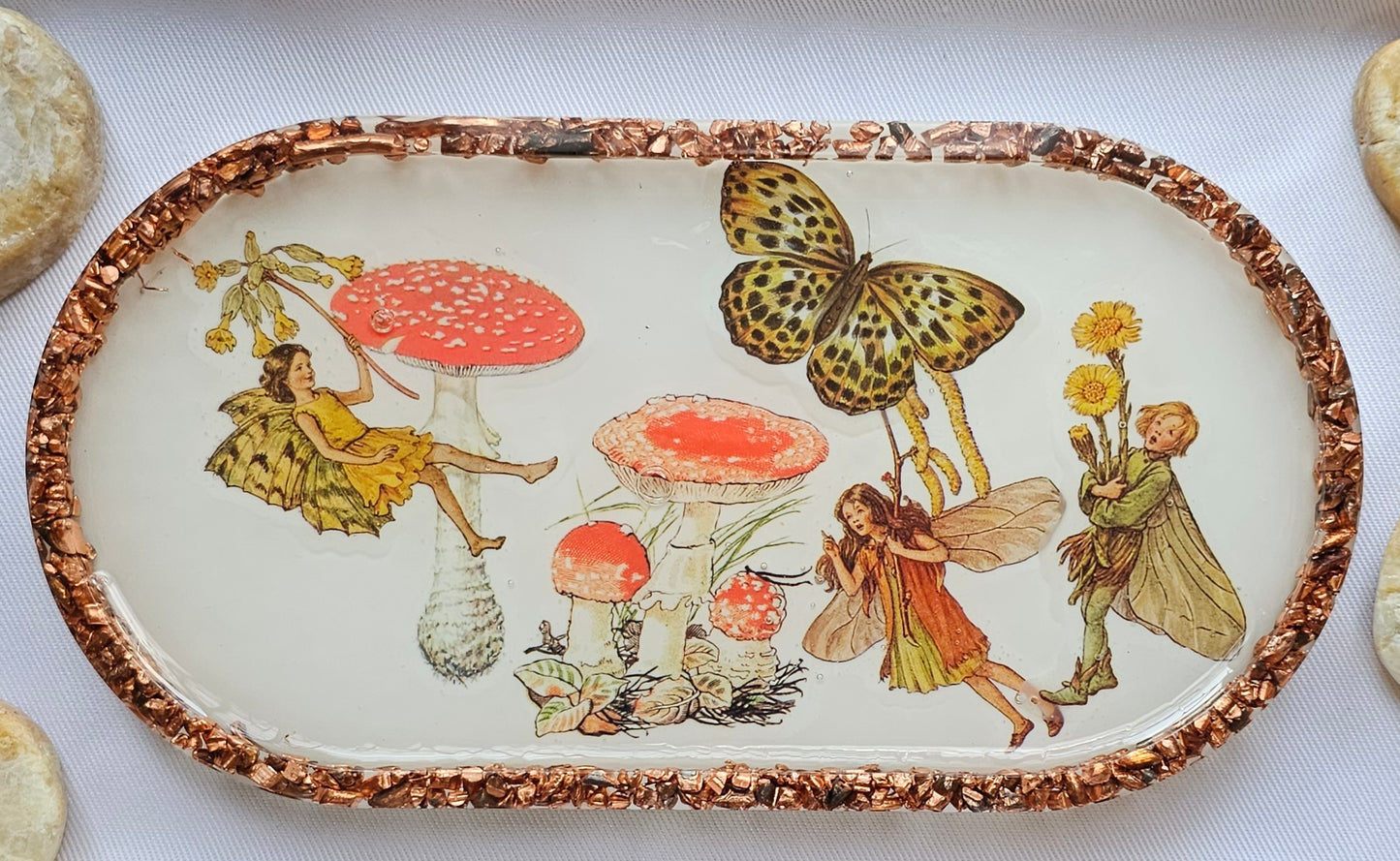 Jewelry trinket tray/ oval tray/ vanity tray/ change tray/flower trays/ Catchall tray