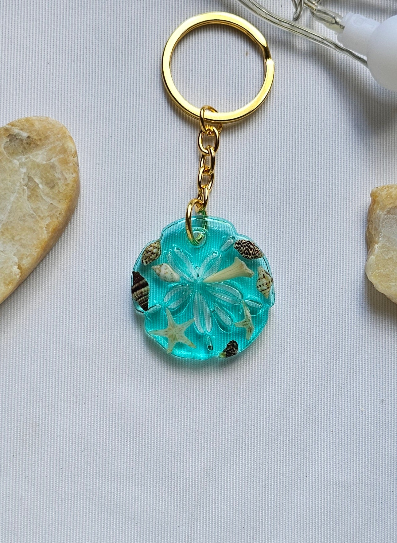 Resin Shark keychain/ with ocean theme beach gift