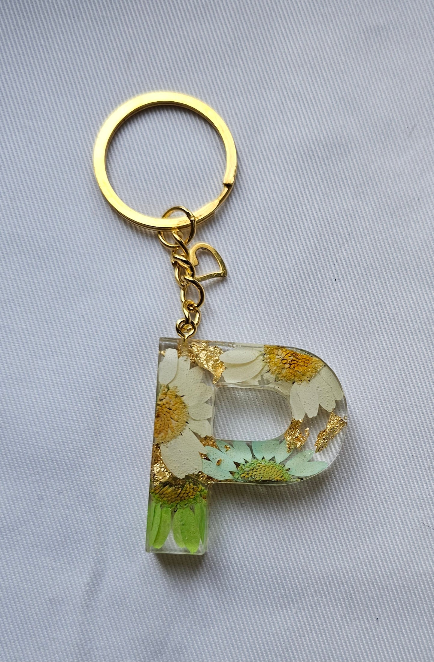 Floral Letter Keychains