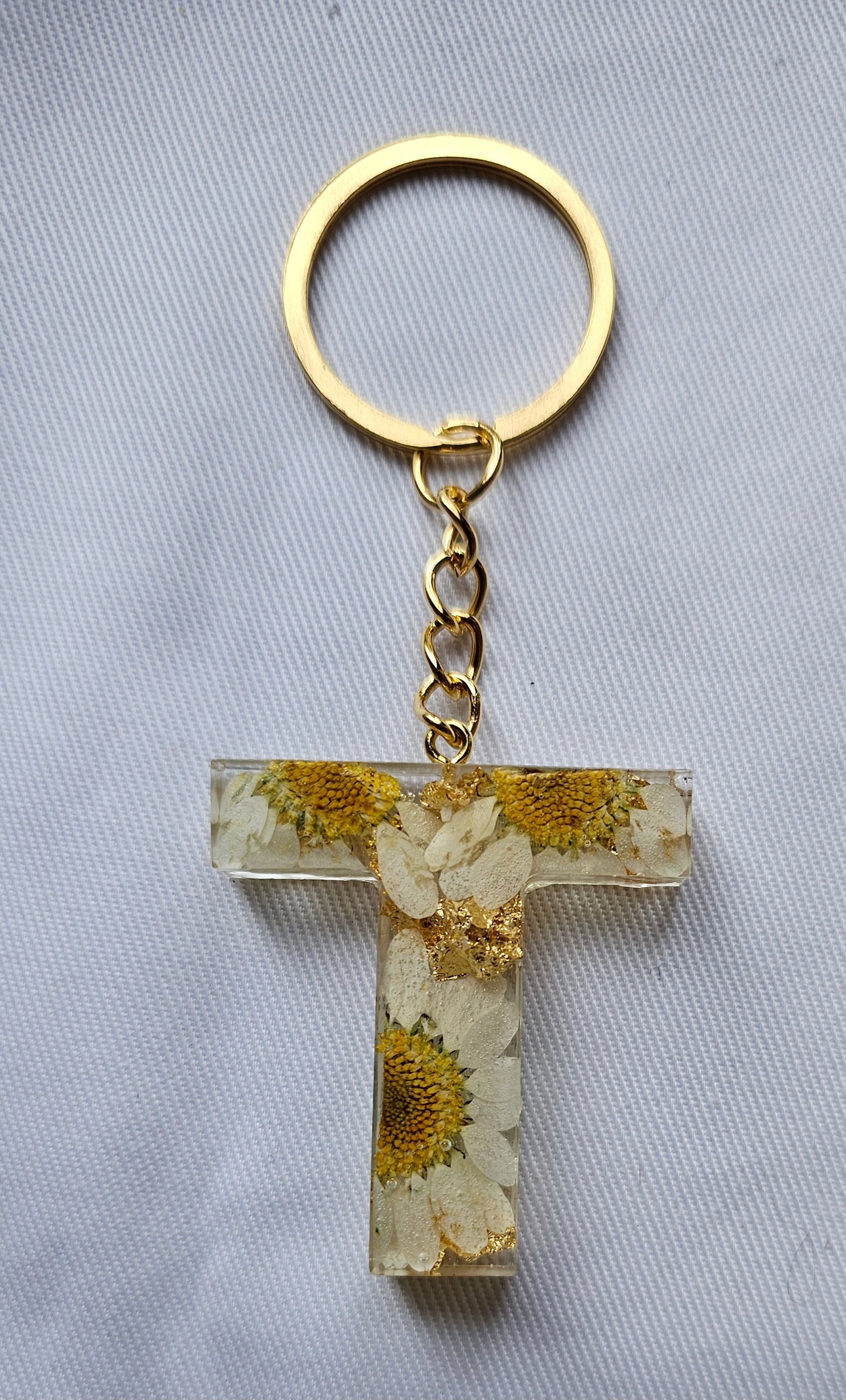 Floral Letter Keychains