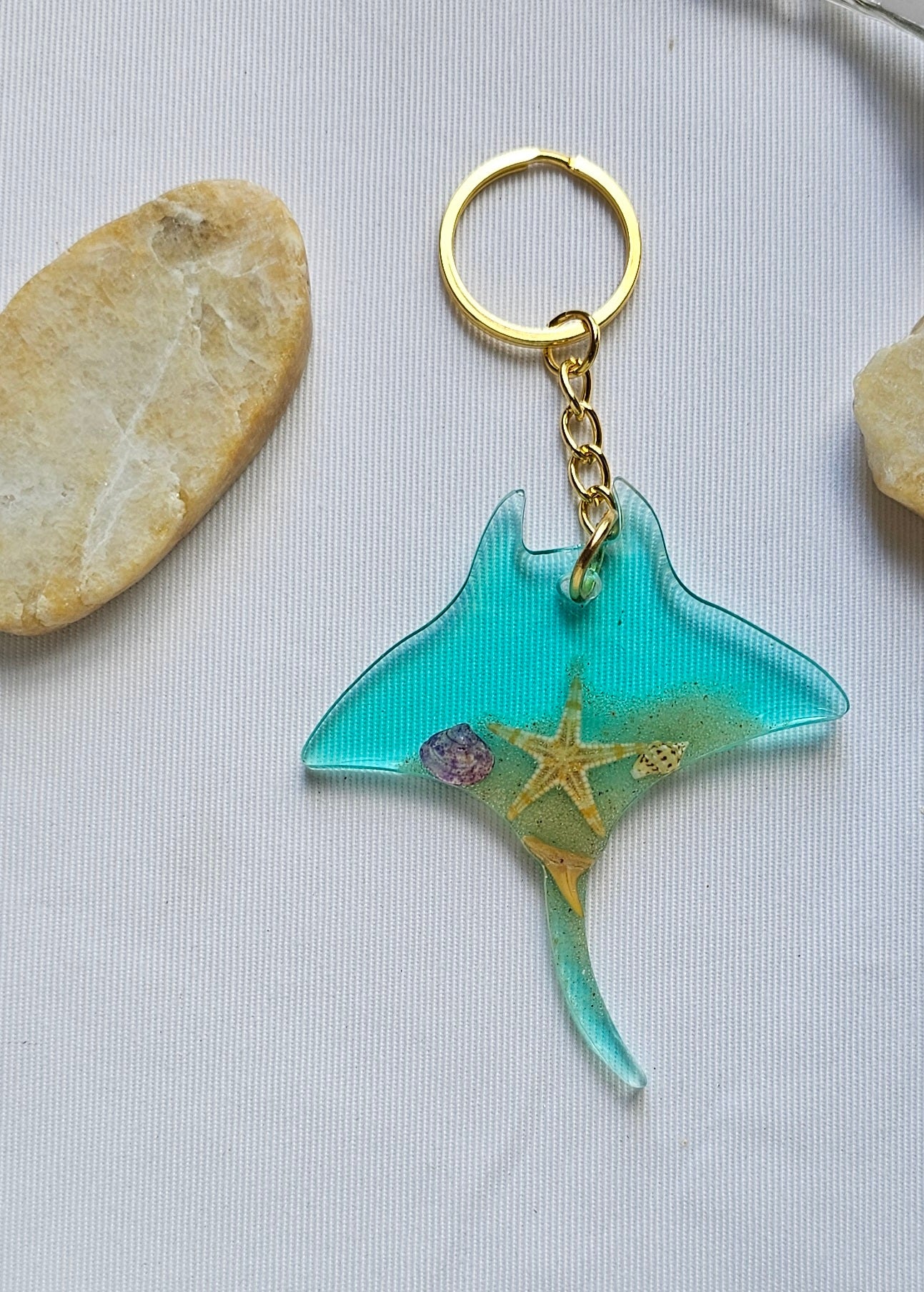 Resin Shark keychain/ with ocean theme beach gift