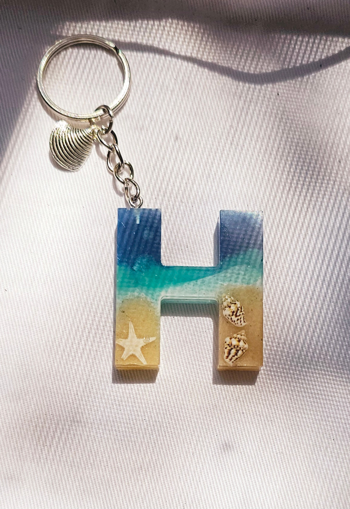 Beach  Letter Keychain