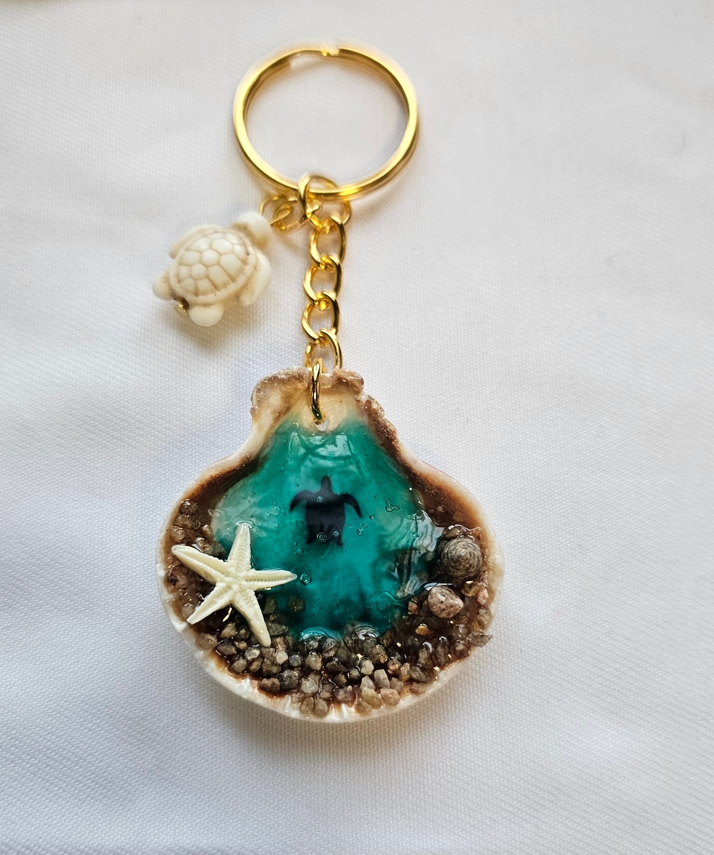Sea shell keychains