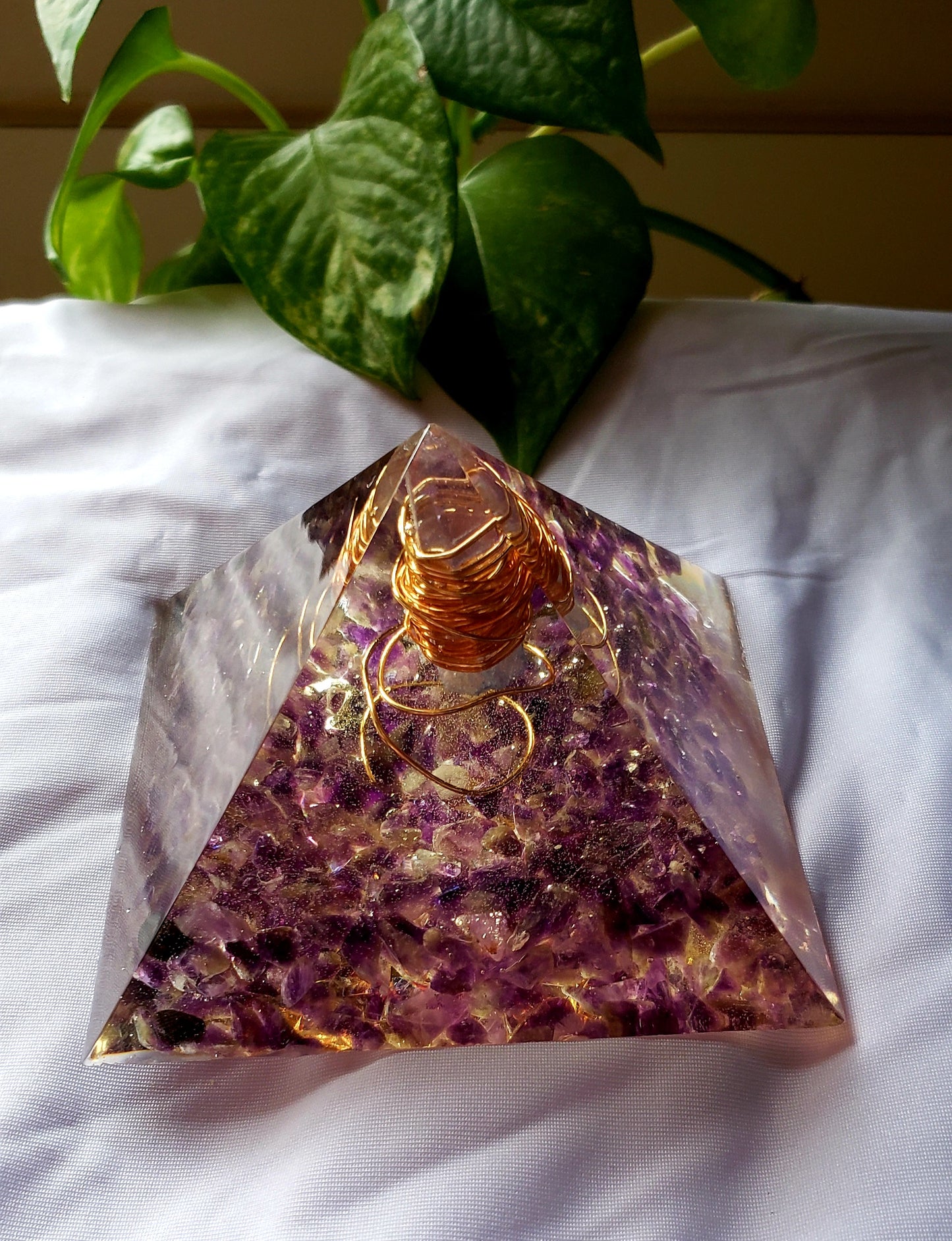 Amethyst crystal pyramid
