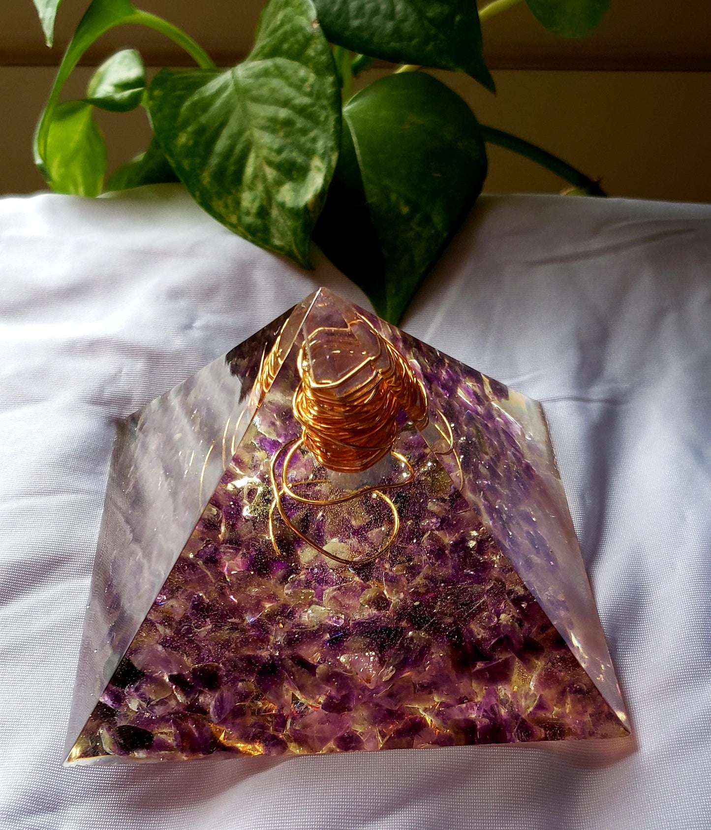 Amethyst crystal pyramid