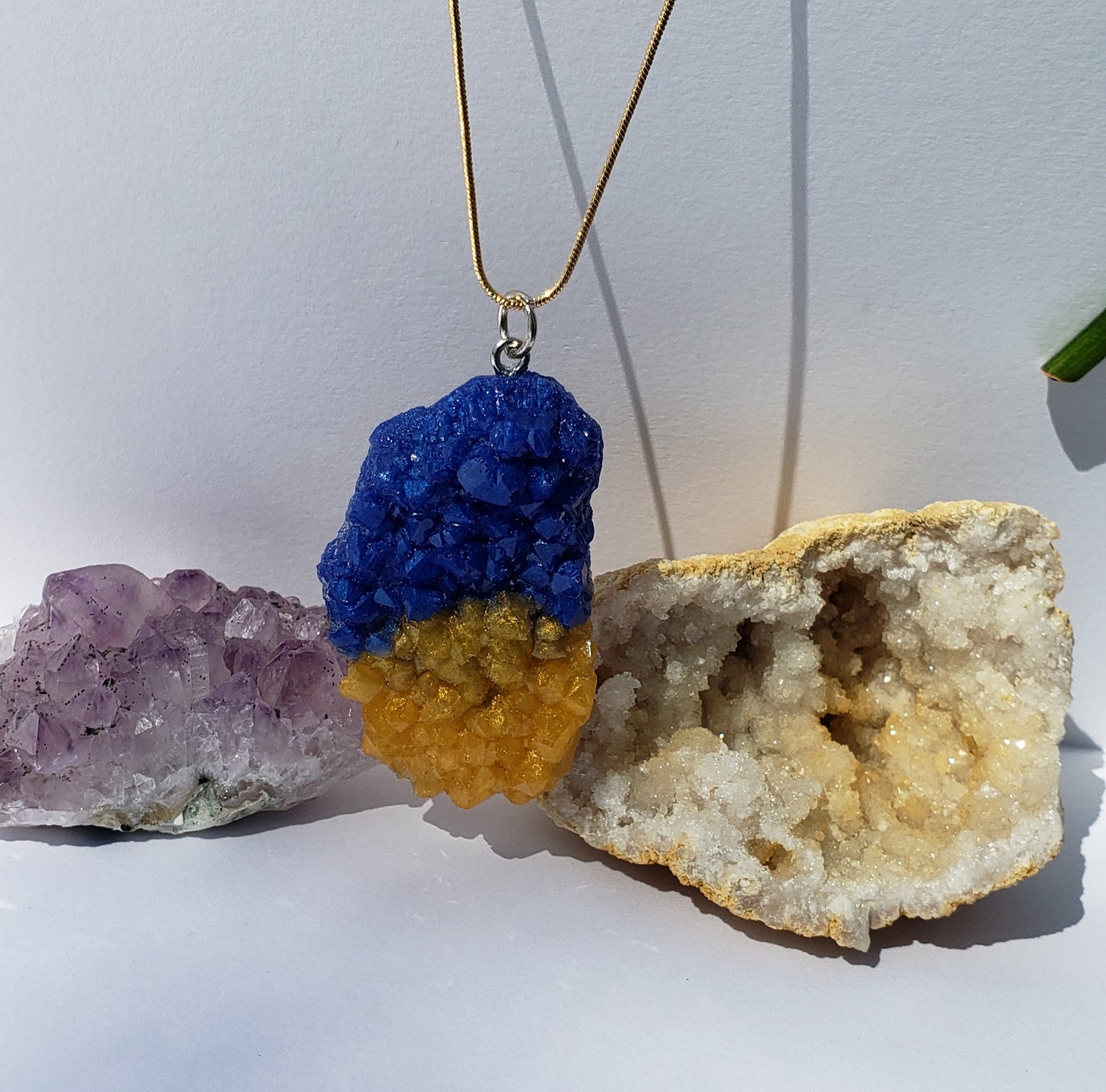 Druzy crystal necklace