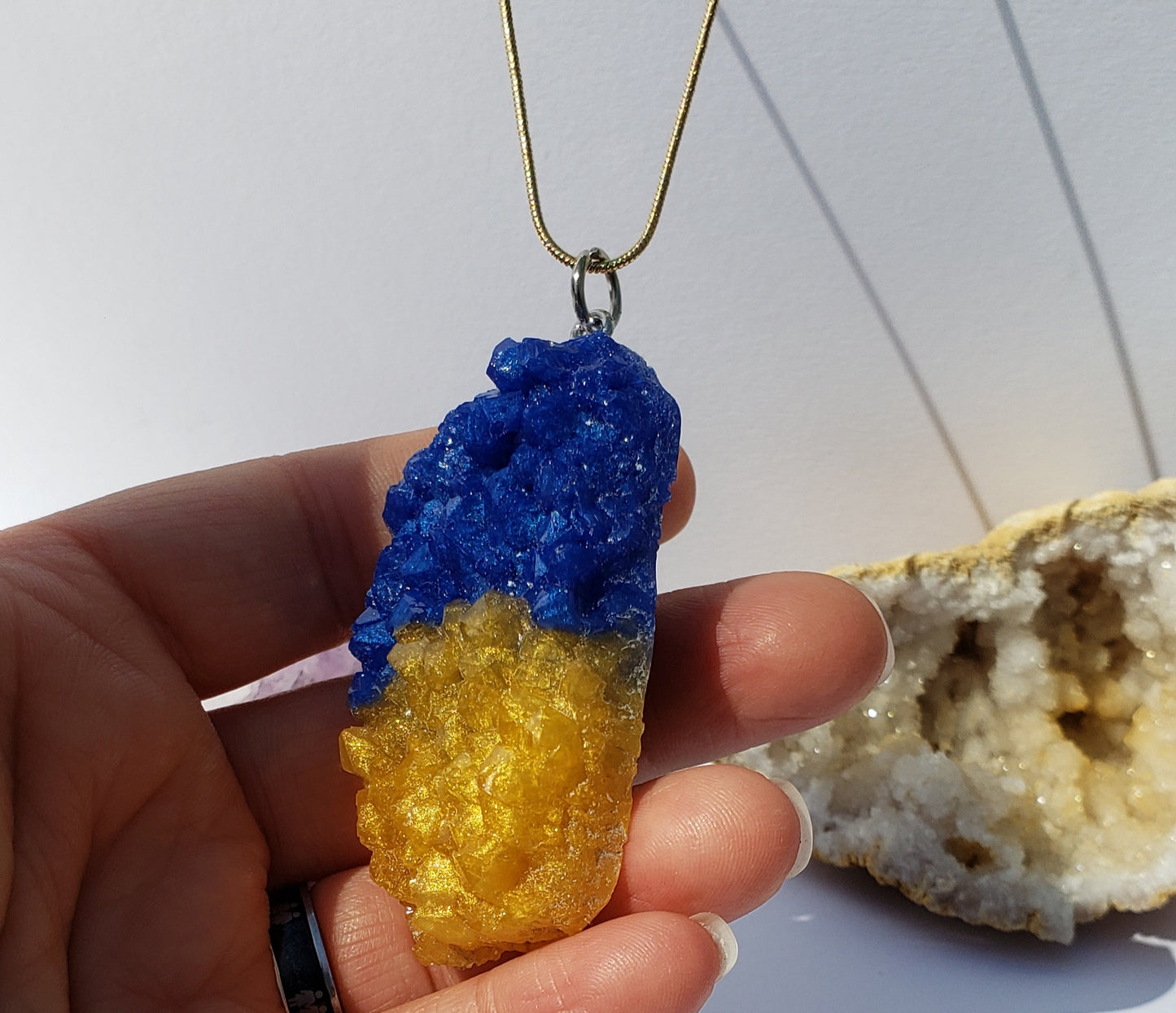 Druzy crystal necklace