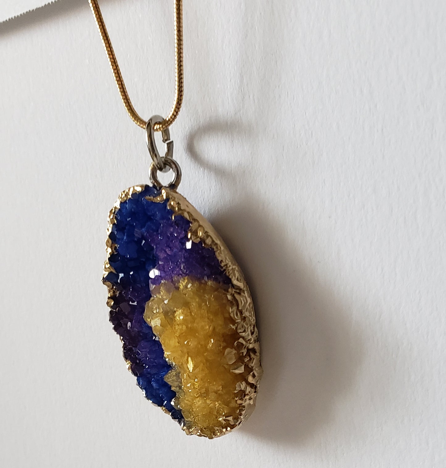 Druzy crystal necklace