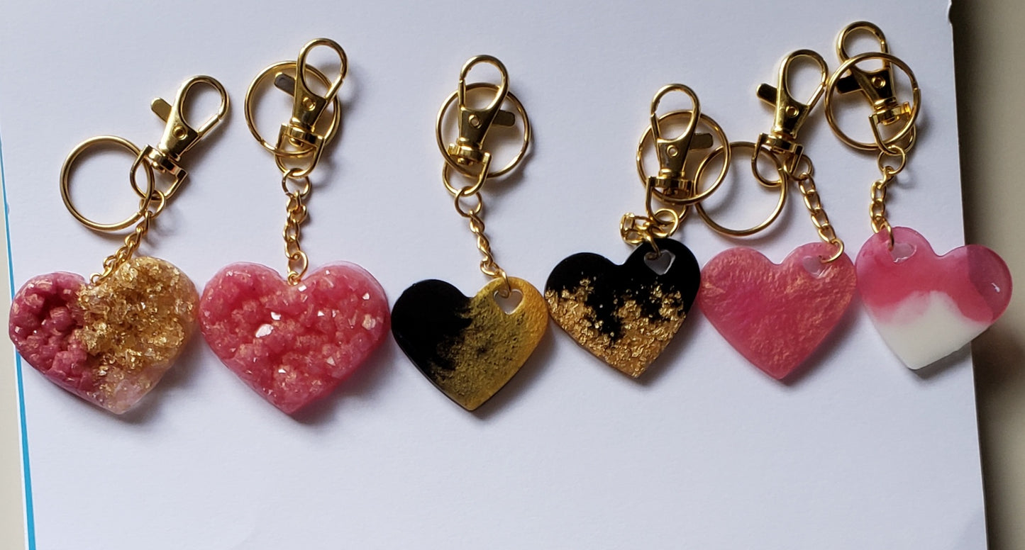 Heart keychains