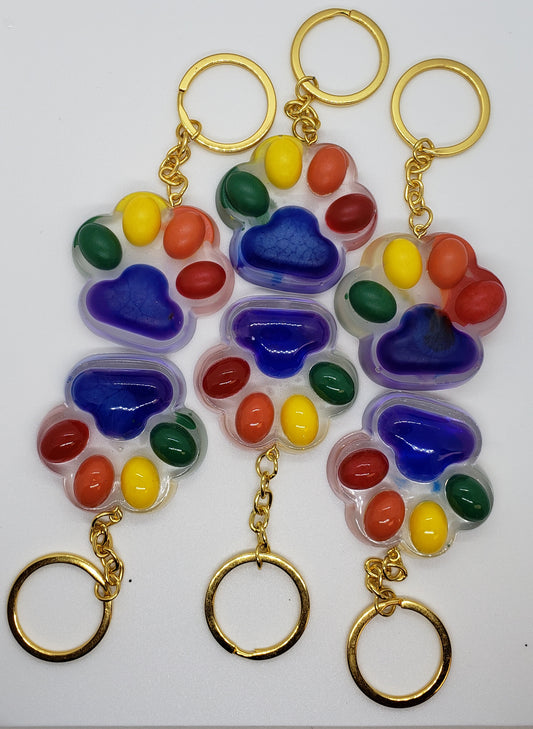 Paw Print keychain