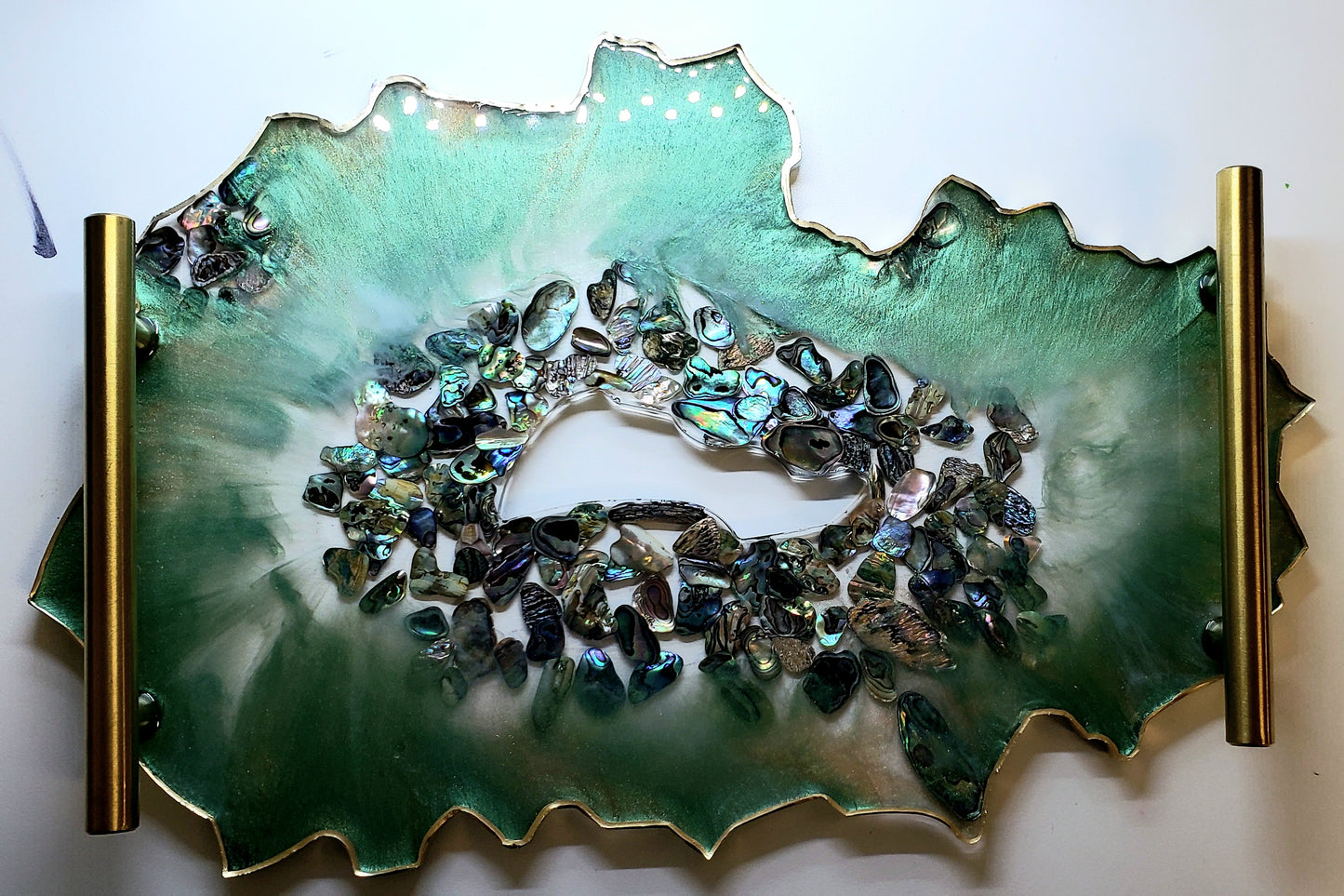 Abalone agate tray/Resin tray