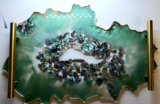 Abalone agate tray/Resin tray