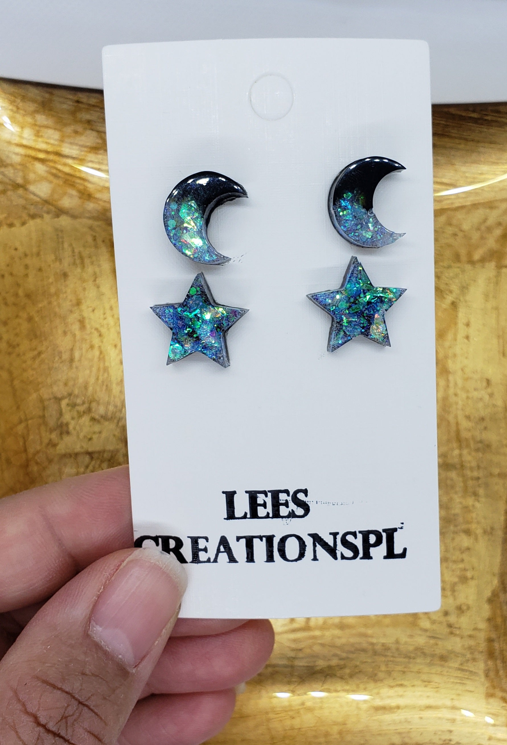 moon and star earrings