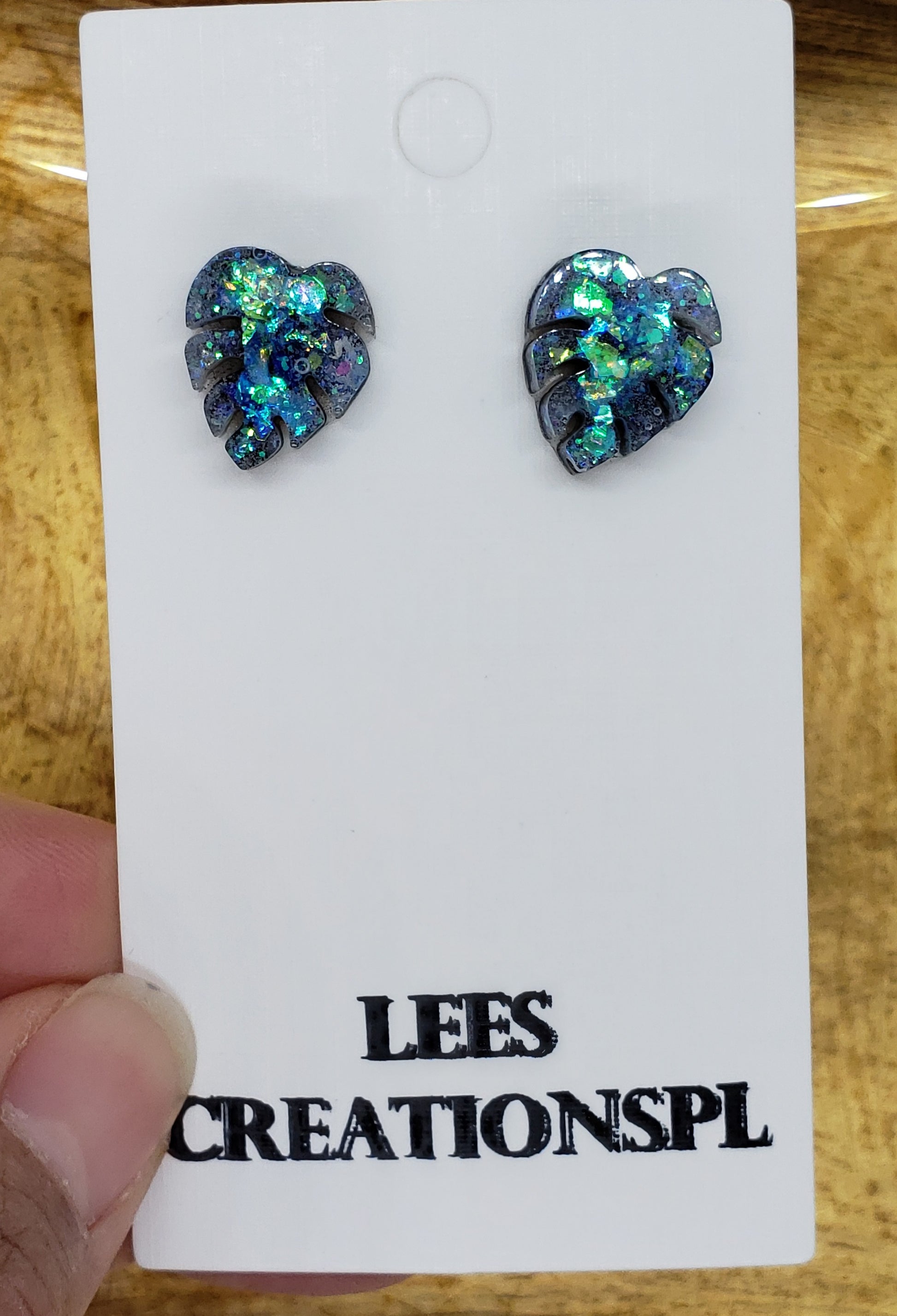 monstera earrings